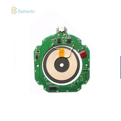 Qi Type 15W Wireless Charger PCBA Round Shape For Car