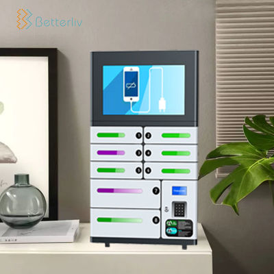 8 Bay Public Cell Phone Charging Station With Auto-Door Open System