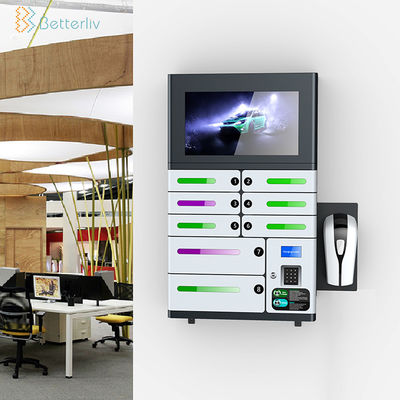 8 Bay Public Cell Phone Charging Station With Auto-Door Open System